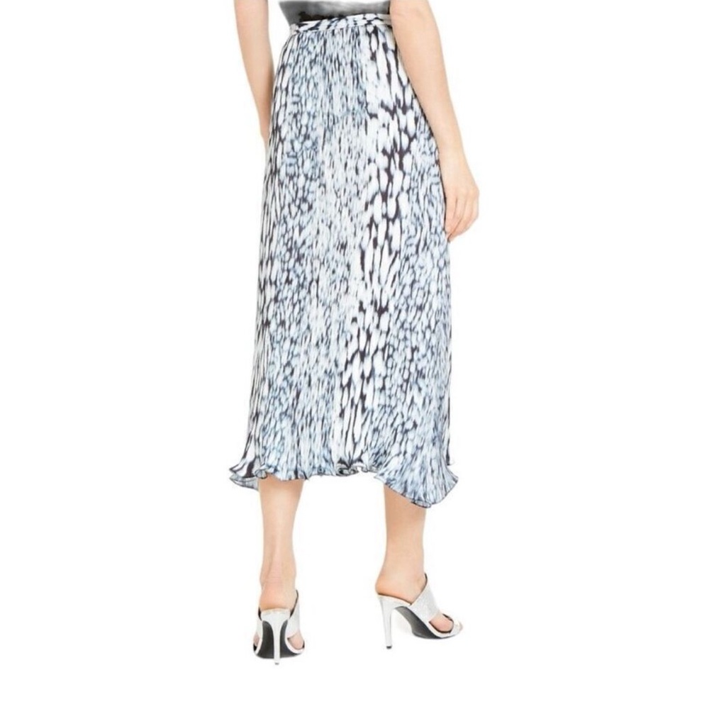 Elie Tahari Alex Pleated Printed Midi Skirt Size 6 - Picture 2 of 6